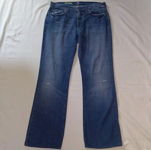 7FAM Organic Cotton Patchwork Distressed Denim - Picture 2 of 8